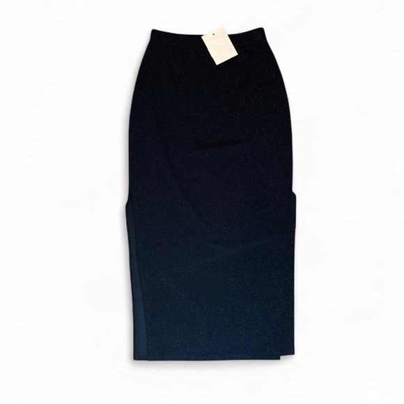 MINKPINK Dresses & Skirts - NWT MINKPINK x MP|C Black Sparkle 90s Y2K Midi Side-Split Pencil Skirt — SMALL
